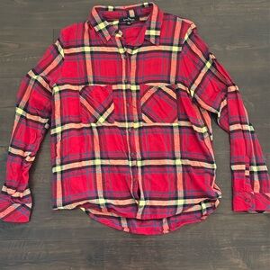 Love Tree long sleeve plaid button down shirt 
Size large